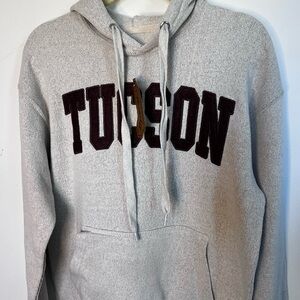 Cream and brown Hoodie for Men or Women